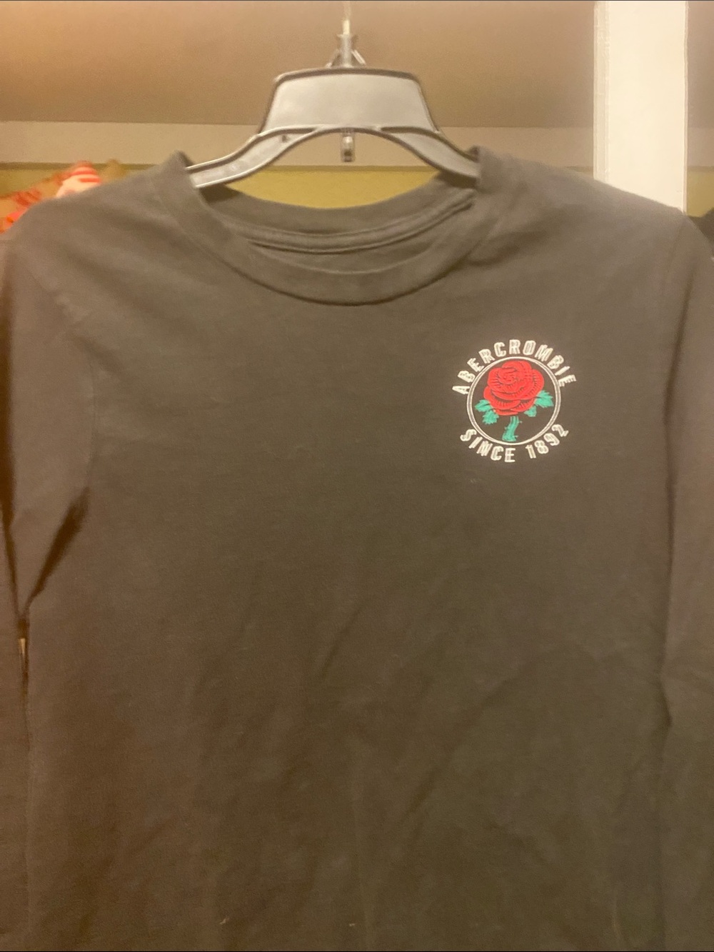 abercrombie kids Black Tee with White Logo